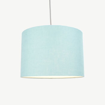 Linen Dusty Turquoise Lampshade, 3 of 9
