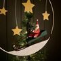 Santa On Sledge Hanging Christmas Wreath, thumbnail 2 of 2