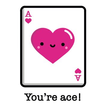 Personalised Mini Ace Of Hearts Greetings Card, 2 of 8