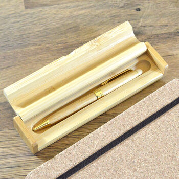 Personalised Wooden Pen Gift Set Made From Bamboo, 3 of 3
