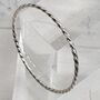 Twisted Sterling Silver Bangle, thumbnail 1 of 8
