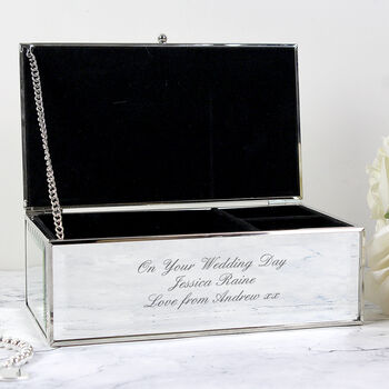 Personalised Message Mirrored Jewellery Box, 6 of 8