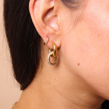 Anti Tarnish Chunky Detachable Charm Hoops, 2 of 6