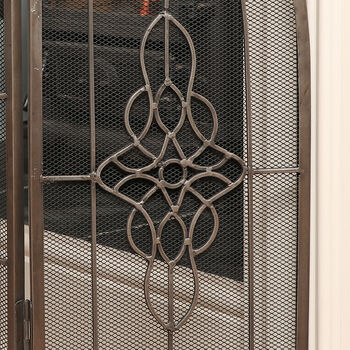 Vintage Silver Free Standing Fire Guard, 6 of 7