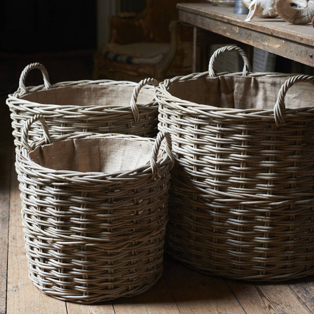 set of three baskets by brush64 | notonthehighstreet.com