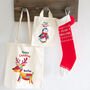 Personalised Patchwork Animals Christmas Gift Bag, thumbnail 1 of 4