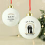 Mr And Mrs Christmas Bauble, thumbnail 1 of 5
