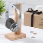 Personalised Solid Oak Headphone Stand, thumbnail 7 of 12