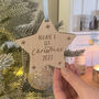 Baby's 1st Christmas Star Wooden Or Acrylic Decoration, thumbnail 1 of 5