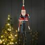 Santa On A Penny Farthing Hanging Christmas Decoration, thumbnail 4 of 4