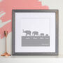 Personalised Herd Of Elephants Family Print, thumbnail 2 of 7