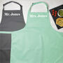 Mr And Mrs Matching Personalised Aprons, thumbnail 1 of 5