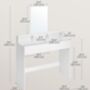 Dressing Table With Large Mirror Modern Style White, thumbnail 12 of 12