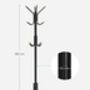 Coat Stand Metal Coat Rack With 12 Hooks Four Legs, thumbnail 9 of 11