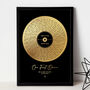Personalised Metallic Foil Song Lyrics Print, thumbnail 1 of 8