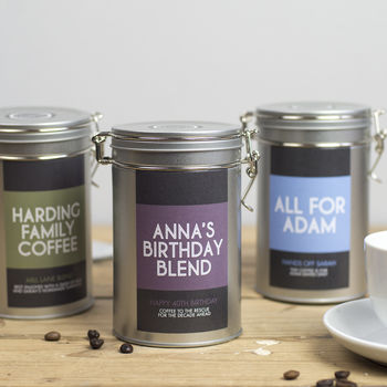 Personalised Coffee Gift In A Tin, 4 of 12