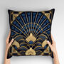 Deco Elegance In Blue Art Deco Cushions Design Four, thumbnail 2 of 8