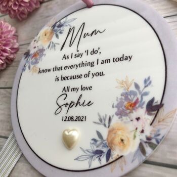 Mother Of The Bride Personalised Plaque Keepsake, 2 of 3