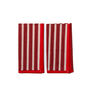 Block Stripe Napkins Set Of Two: Crimson Red/Blush, thumbnail 2 of 6