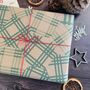 Patchwork Green Cheque Paper Fibre Wrapping Paper, thumbnail 2 of 12