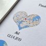Wedding Gifts Personalised Location Maps Print Met Engaged Married, thumbnail 4 of 10