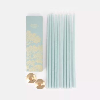 French Brass Candle Gift Set 'Celadon', 3 of 5