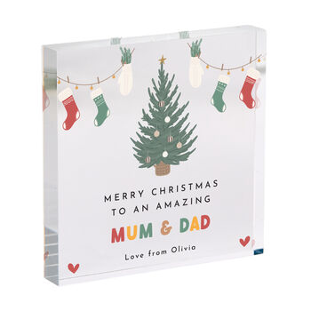 Christmas Tree Acrylic Plaque Gift, 4 of 6