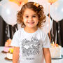 Personalised Rainbow Colour In Child's T Shirt, thumbnail 1 of 4