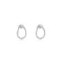 Small Hammered Oval Stud Earrings, thumbnail 2 of 3