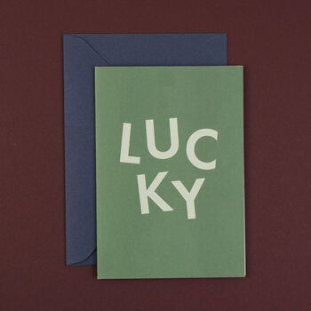 'Lucky' Good Luck And Congratulations Card, 2 of 4