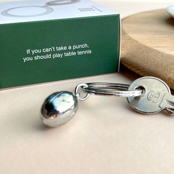 Silver Rugby Ball Keyring, 2 of 2