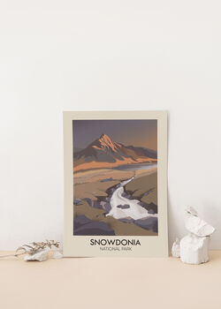 Snowdonia National Park Travel Poster Art Print, 3 of 8