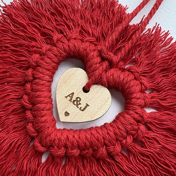 Macrame Personalised Valentine's Day Card, 2 of 3