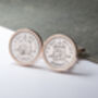 1946 80th Birthday Sixpence Coin Cufflinks, thumbnail 3 of 4