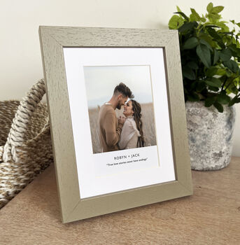 Personalised Wooden Photo Gift Print Framed In Taupe, 5 of 7