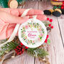 Floral Baptism Ceramic Ornament Gift For Girl, thumbnail 1 of 7
