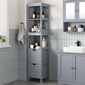 High Cabinet Bathroom Storage Removable Drawers, 2 of 12