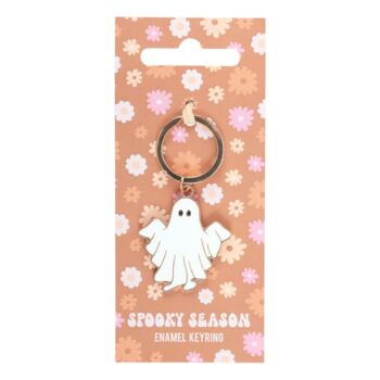 Spooky Season Groovy Ghost Keyring, 3 of 4