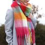 Multicoloured Brights Winter Scarf, thumbnail 4 of 5