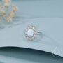 Sterling Silver Vintage Inspired Opal Cz Ring, thumbnail 1 of 12