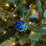 Dark Foliage Hand Painted Christmas Bauble, thumbnail 3 of 3