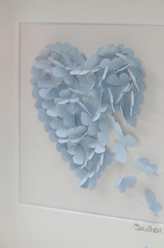 Personalised Engagement Butterfly Heart, 3D Art, 3 of 12