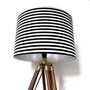 Black And White Striped Lampshade, thumbnail 2 of 8