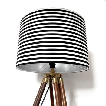 Black And White Striped Lampshade, 2 of 8
