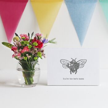 'You're The Bee's Knees' Botanical Posy Flower Gift, 3 of 5