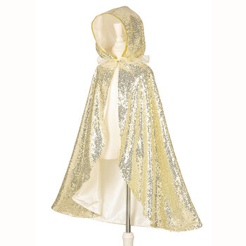 Gold Sequin Fairy Tale Hooded Cape, 3 of 5