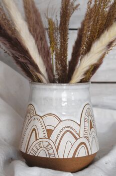 Cream Tone Retro Handmade Vase, 2 of 5
