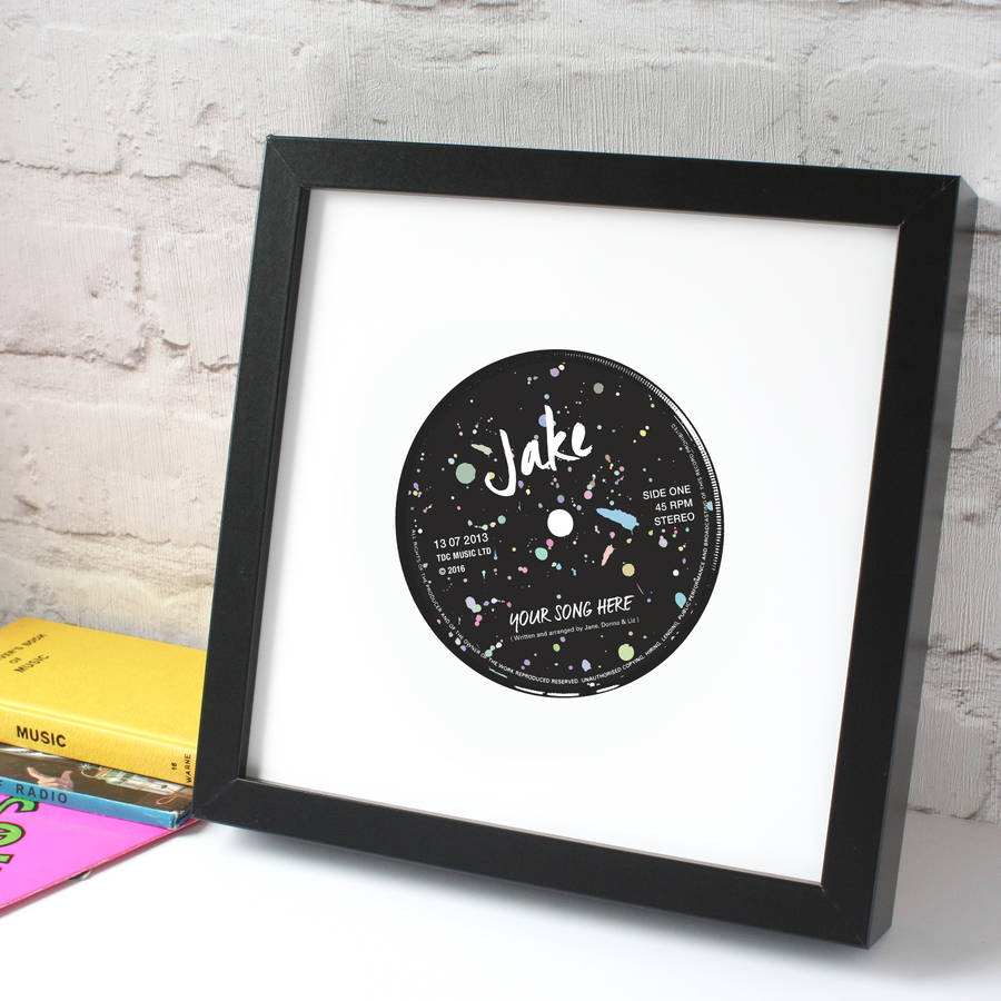 personalised 80s record label print by the design