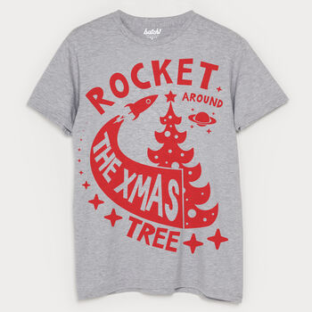 Rocket Around The Christmas Tree Men's T Shirt, 3 of 3