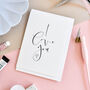 'I Love You' Modern Calligraphy Card, thumbnail 1 of 6